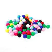 Perles acryliques dépolies, caoutchouc, Rond, DIY & normes différentes pour le choix & couleur solide, plus de couleurs à choisir, 8mm Environ 2mm Vendu par sac