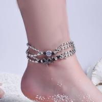 Zinc Alloy Anklet, with 4inch extender chain, plated, adjustable & for woman Approx 3.5 Inch 