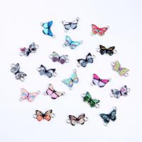 Tier Zinklegierung Schmuckverbinder, Schmetterling, silberfarben plattiert, DIY & für Frau, keine, 23x12x0.15mm, verkauft von PC