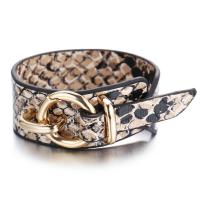 PU Leather Cord Bracelets, with Zinc Alloy, fashion jewelry & Unisex 