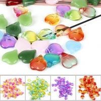 Vernickelt Glasperlen, Glas, Blütenblätter, Farbverlauf & DIY, keine, 15x13mm, 5PCs/Tasche, verkauft von Tasche
