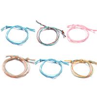 PU Leather Cord Bracelets, Korean Waxed Cord, 6 pieces & Bohemian style & anti-fatigue & adjustable & for woman, mixed colors Approx 3 Inch 