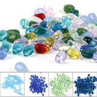 Vernickelt Glasperlen, Glas, Tropfen, DIY, keine, 9x6mm, 5PCs/Tasche, verkauft von Tasche