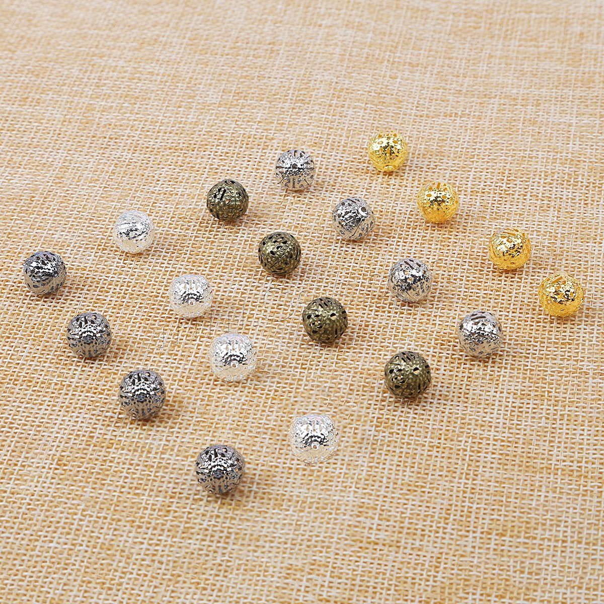 Perles creux de fer , Rond, Placage, DIY & normes différentes pour le choix, plus de couleurs à choisir, Vendu par sac
