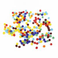Regenbogen Glas Rocaille, rund, DIY & verschiedene Größen vorhanden & Volltonfarbe, keine, verkauft von Tasche
