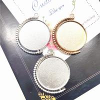 Zinc Alloy Pendant Cabochon Setting, plated, DIY Inner Approx 25mm 