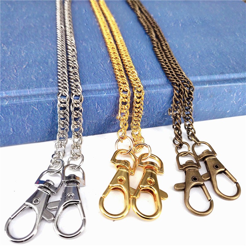 亜鉛合金鉄製のネックレス, 銅+コーティング+鉄, メッキ, 選択のための別の長さ & ツイスト楕円, 無色, 売り手 ストランド