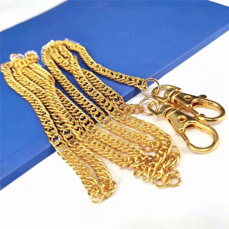亜鉛合金鉄製のネックレス, 銅+コーティング+鉄, メッキ, 選択のための別の長さ & ツイスト楕円, 無色, 売り手 ストランド