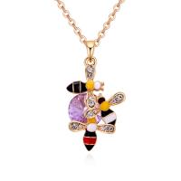 Rhinestone Zinc Alloy Necklace, with Czech Rhinestone & CRYSTALLIZED™, with 2inch extender chain, Plating champagne gold, adjustable & rolo chain & for woman & with rhinestone Approx 15.7 Inch 