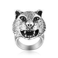 Other Ring for Men, Stainless Steel, Leopard, polished 