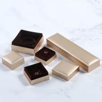 Leatherette Paper Packing Gift Box, with Velveteen  mixed colors 
