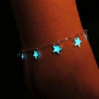 Bracelets En alliage de zinc, étoile, lumineux, plus de couleurs à choisir, protéger l'environnement, sans nickel, plomb et cadmium, 21cm Vendu par sac