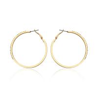 Zinc Alloy Leverback Earring, Donut, plated, fashion jewelry & for woman & with rhinestone 