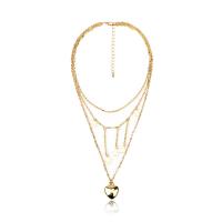Fashion Multi Layer Necklace, Zinc Alloy, with 2.76 inch extender chain, plated & for woman & multi-strand Approx 17.32 Inch 