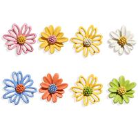 Zinc Alloy Stud Earring, with Plastic, Daisy, plated, fashion jewelry & for woman nickel, lead & cadmium free 
