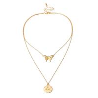 Fashion Iron Necklace, fashion jewelry & for woman, gold 