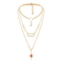 Fashion Multi Layer Necklace, Zinc Alloy, fashion jewelry & for woman, gold 