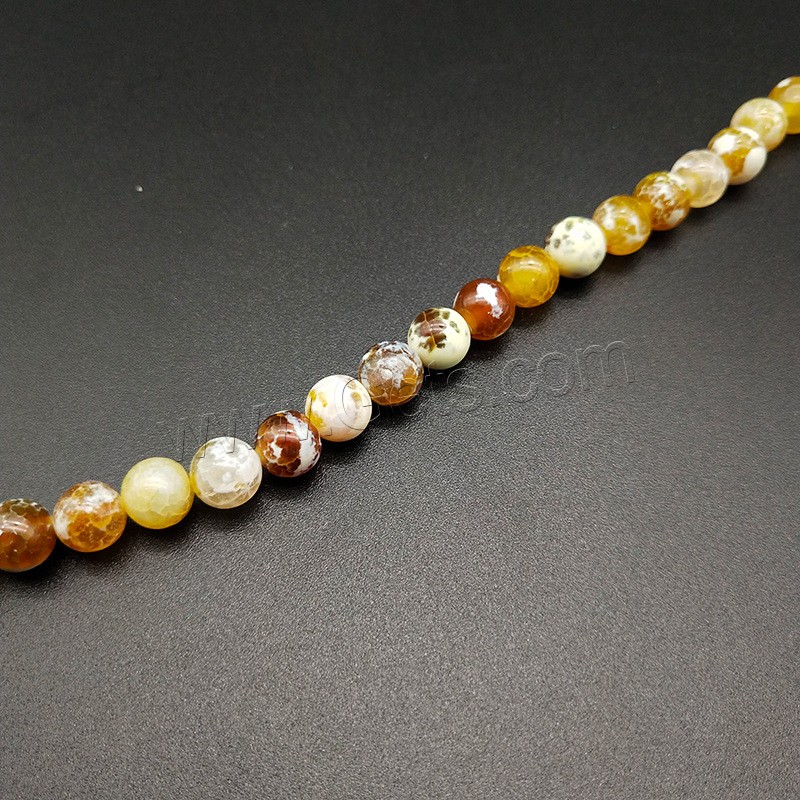 Natural Fire Agate Beads, Round, polished, different size for choice, more colors for choice, Sold By Strand