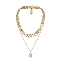 Iron Necklace, with Zinc Alloy, fashion jewelry & for woman 