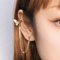 Brass Dangle Earring, fashion jewelry & for woman 110mm 