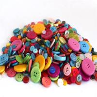 Смолы кнопки 4 отверстия, канифоль, случайным образом отправлено & DIY & разнообразный, Много цветов для выбора, продается сумка