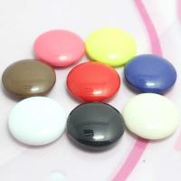 Resin Shank Button, Round, DIY Random Color 