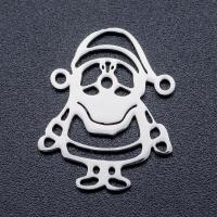 Stainless Steel Hollow Pendant, Skull, plated, DIY & double-hole 