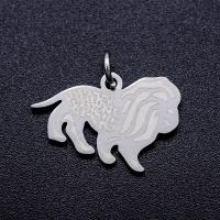 Stainless Steel Animal Pendants, Lion, plated, DIY 