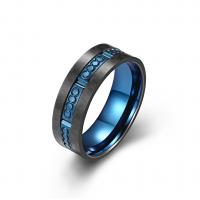 Men Stainless Steel Ring in Bulk, with Carbon Fibre, Donut, plated, polished & for man 
