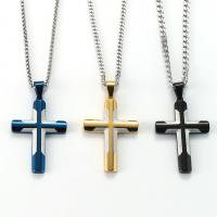 Colgantes de Cruces de acero inoxidable, chapado, para hombre, más colores para la opción, 29x3.5x43mm, Vendido por UD