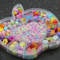 Kinder-DIY Saiten-Perlen-Set, Acryl, Niedlich, 15x13x2.5mm, verkauft von Box