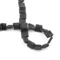 Natürliche Lava Perlen, schwarz, frei von Nickel, Blei & Kadmium, 38PCs/Strang, verkauft von Strang