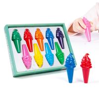 Painting Drawing & Art Supplies, Wax, with Polyethylene, Ice Cream, portable & nine pieces & for children & waterproof, mixed colors 
