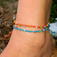 corde de cire bracelet de cheville, bijoux de mode & pour femme, plus de couleurs à choisir, Vendu par PC