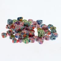 Цветочные бусины из полимерной глины, полимерный клей, Много цветов для выбора, не содержит никель, свинец, 9*4mm, 1000ПК/сумка, продается сумка