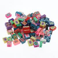 Flower Polymer Clay Beads, multi-colored, nickel, lead & cadmium free 