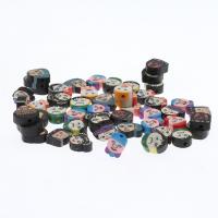 Polymer Clay Jewelry Beads, multi-colored, nickel, lead & cadmium free, 14*16*10~10*17*5mm 