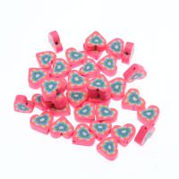 Flower Polymer Clay Beads, pink, nickel, lead & cadmium free 