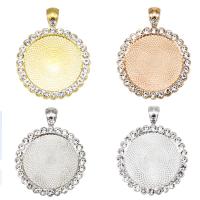 Zinc Alloy Pendant Cabochon Setting, plated, DIY & with rhinestone Inner Approx 25mm 