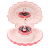 Music Box, Plastic, Shell, lightening & with music & rotatable & with mirror, Random Color 