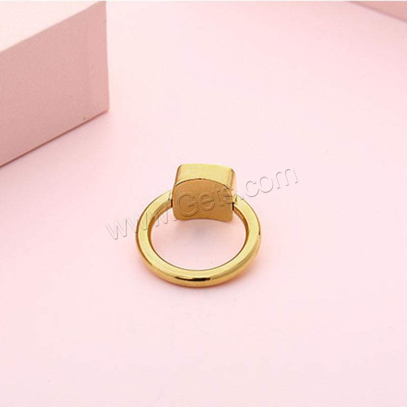 Cubic Zirconia anillo de dedo de acero inoxidable, con cúbica circonia, chapado en color dorado, unisexo & diverso tamaño para la opción, más colores para la opción, Vendido por UD
