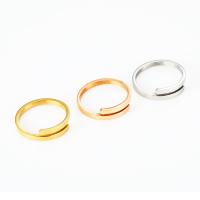 Stainless Steel Finger Ring, plated, Unisex & adjustable 2mm 