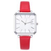 Women Wrist Watch, PU Leather, with zinc alloy dial, Chinese movement, plated, adjustable & for woman 12mm Approx 8.3 Inch 