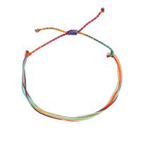 Mode créer Bracelets cordon de cire, corde de cire, Réglable & bijoux de mode & pour femme & à fils multiples, plus de couleurs à choisir, 150-260mm, Vendu par brin