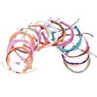 Mode créer Bracelets cordon de cire, corde de cire, avec Alliage, Réglable & bijoux de mode & unisexe & à fils multiples, plus de couleurs à choisir, 150-280mm, Vendu par brin