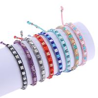 Crystal Bracelets, with Seedbead, Adjustable & fashion jewelry & for woman 150-260mm 