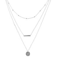Латунь цепочка для ожерелья, Другое покрытие, ювелирные изделия моды & Женский & многонитевая, Много цветов для выбора, 350mm,470mm,550mm, продается Strand