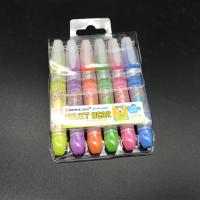 Plastic Highlighter, 6 pieces & portable & for children, mixed colors, 110mm 