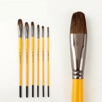 Wood Painting Set, with Brass, 6 pieces & portable, yellow 