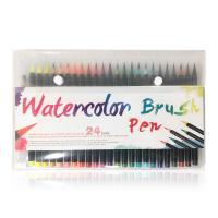 plastique Water Color Pen, styles différents pour le choix, couleurs mélangées, 168mm, Vendu par fixé